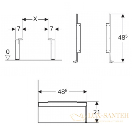 комплект ножек geberit citterio 500.573.39.1