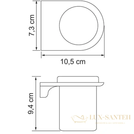 стакан wasserkraft kammel k-8328w, белый