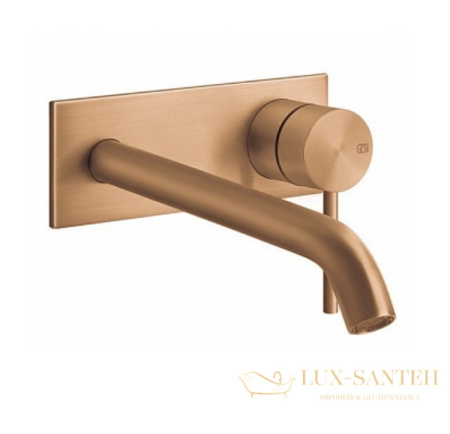 встраиваемый смеситель gessi 316 flessa 54084.726 для раковины, внешняя часть, warm bronze br. pvd