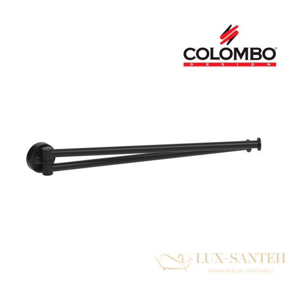 полотенцедержатель двойной colombo design plus w4913.nm 34 см, черный матовый