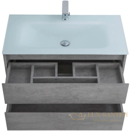 тумба belbagno kraft kraft-1000-2c-so-cg 100 см, cemento grigio