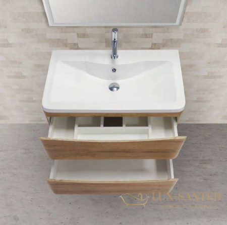 тумба под раковину belbagno acqua acqua-800-2c-so-rr подвесная, rovere rustico