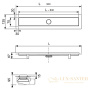 дренажный канал с «сухим» затвором tece tecelinus 15100099 с решеткой «straight» 900 мм