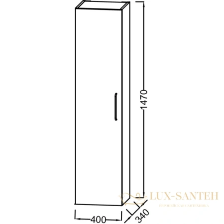 пенал jacob delafon odeon rive gauche eb2570g-r9-m85 подвесной l, сине-зеленый матовый