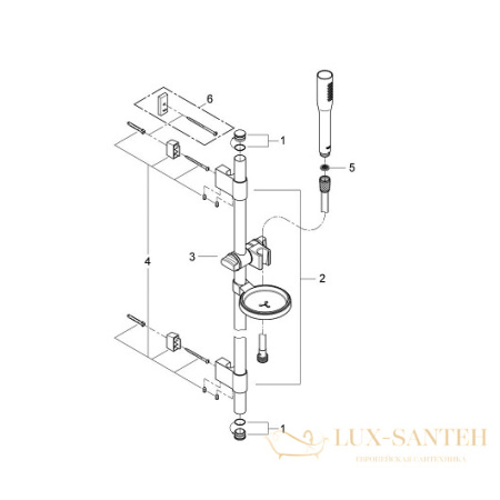 душевой гарнитур grohe euphoria cosmopolitan 27368000, хром