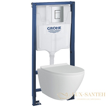 комплект grohe rapid sl gh 39183001, инсталляция и унитаз подвесной безободковый