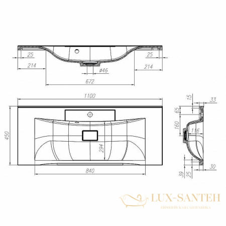 раковина belbagno bb1100/450-lv-mr-pr 110 см, белый