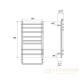 полотенцесушитель 500x800 электрический point сатурн pn90858b п8 диммер справа, черный