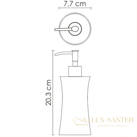 дозатор wasserkraft salm k-7699 300 мл, серебряный