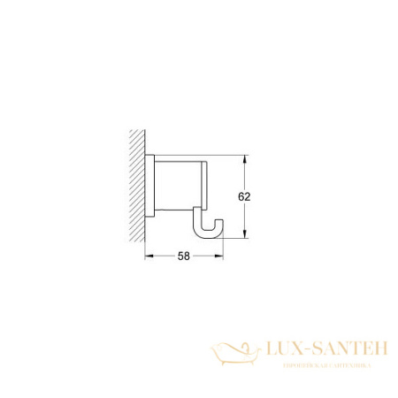 крючок grohe allure 40284000, хром