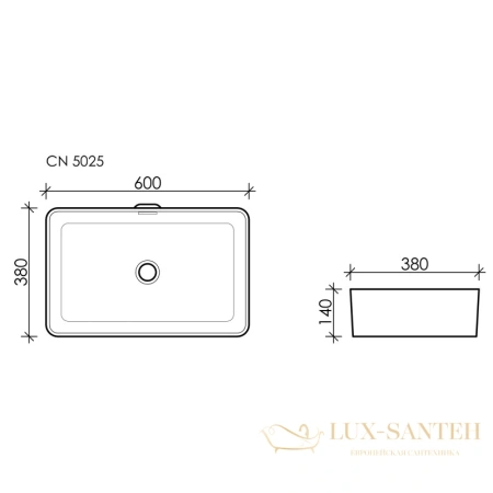 раковина ceramica nova element cn5025 60x38 см, белый