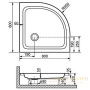 акриловый поддон rgw acrylic 16180488-11 для душа style p 80x80, белый