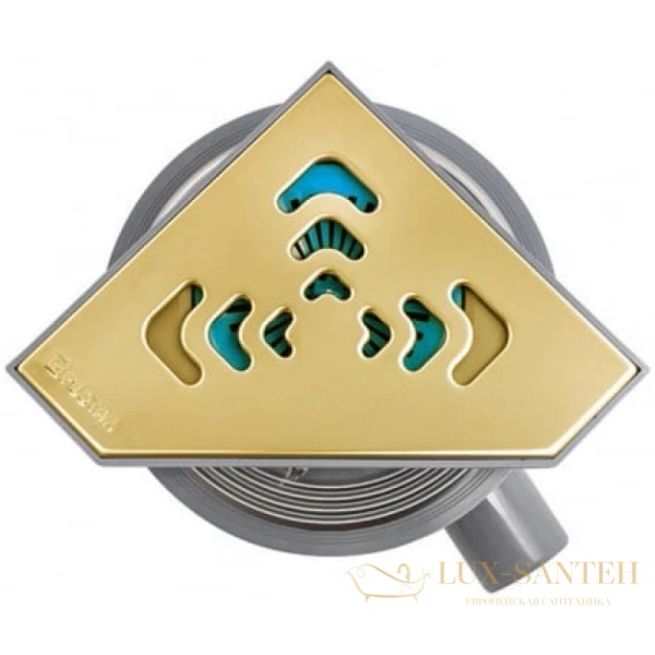 душевой трап bettoserb confluo standard angle gold 1 13000126 194x194/50 мм, золотой