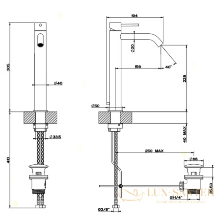 смеситель высокий для раковины gessi 316 flessa 54003.239, steel brushed