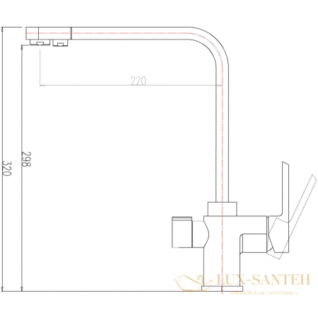 смеситель zorg sanitary zr 334 yf-nickel для кухни, никель