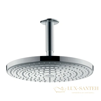 верхний душ hansgrohe raindance select s 300 2jet 27337000 с потолочным подсоединением, хром