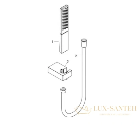 душевой набор hansgrohe rainfinity 26856000 с держателем 100 1jet со шлангом 160 см, хром/черный