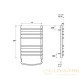 полотенцесушитель 500x600 электрический point альфа pn05156se п8 левый/правый, хром