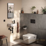 унитаз подвесной, hansgrohe elupura original q, 60208450, 540х360 безободковый с сиденьем без микролифта, белый глянцевый