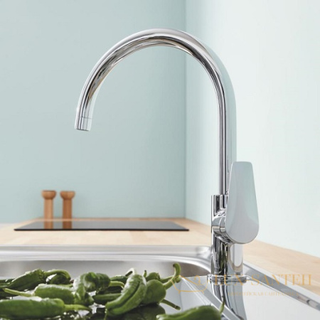 смеситель grohe bauedge 31233001 для мойки, хром