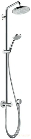 душевая система hansgrohe croma 220 showerpipe reno 27224000 поворотный держатель 400 мм, ½’