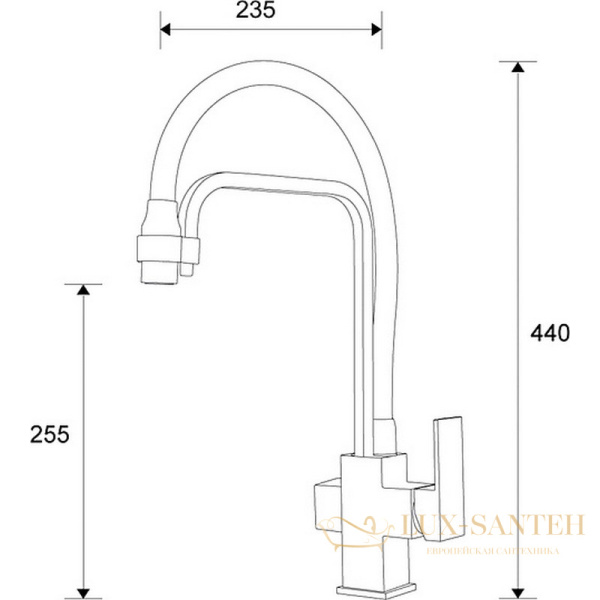 смеситель zorg sanitary zr 341-8 yf white для кухни, белый