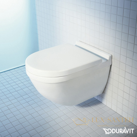 чаша подвесного унитаза duravit starck 3 2225090000, белый