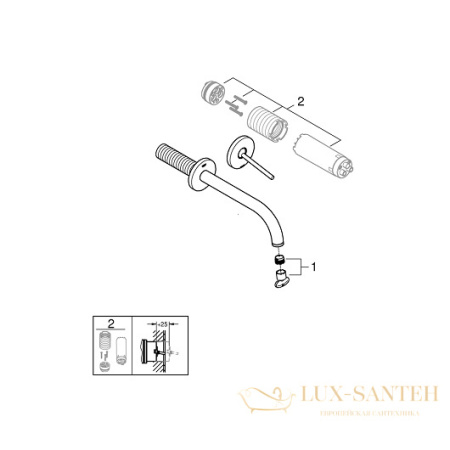 смеситель grohe atrio 19918dc3 для раковины, сталь