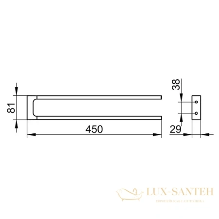 держатель для полотенца двойной keuco edition 11 11118010000