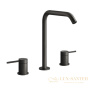 смеситель высокий для раковины gessi 316 flessa 54011.707, black metal brushed pvd