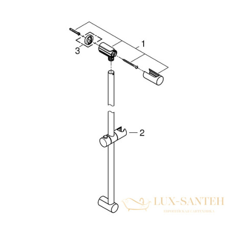 душевая штанга grohe tempesta cosmopolitan 27522000, хром