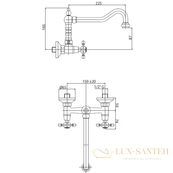 смеситель cezares diamond diamond-llp-01-sw-n для кухни, хром