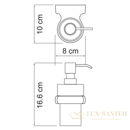 дозатор wasserkraft berkel k-6899 200 мл, хром