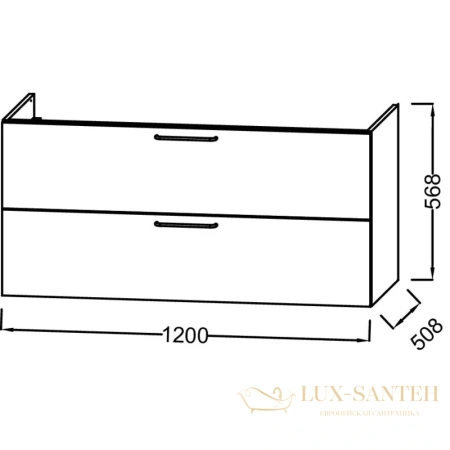 тумба jacob delafon odeon rive gauche eb2525-r5-e10 120 см, квебекский дуб