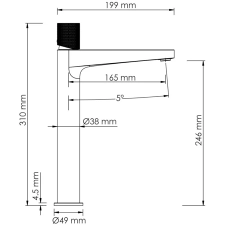 смеситель для раковины wasserkraft mosel 4603h, хром