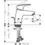 смеситель для раковины hansgrohe logis 71072000, хром