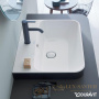 раковина встраиваемая сверху duravit happy d.2 plus 2360606100 600х460 мм, черный матовый