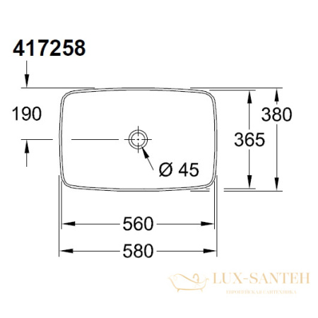 раковина накладная villeroy & boch artis 417258rw ceramicplus 580х380 мм, белый матовый