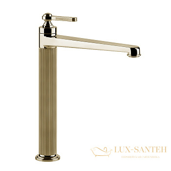 смеситель для раковины высокий gessi venti20 65003.710, brass pvd