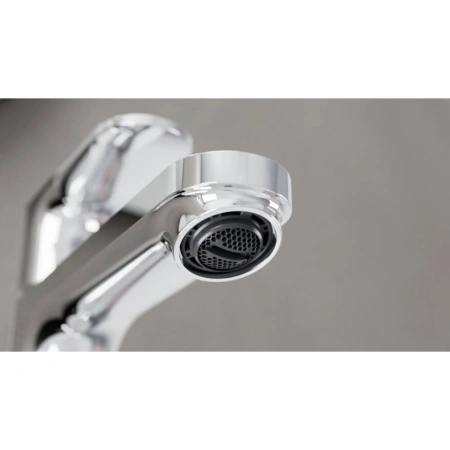 смеситель для раковины hansgrohe rebris s 72582000, без донного клапана, хром глянцевый