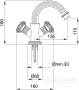 смеситель cezares olimp olimp-bs2-02-m для биде, бронза