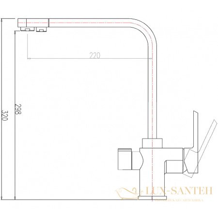 смеситель zorg sanitary zr 334 yf-nickel для кухни, никель