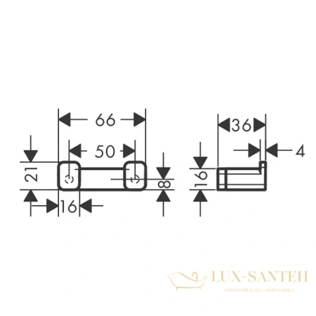 двойной крючок для полотенец addstoris hansgrohe 41755140 бронза