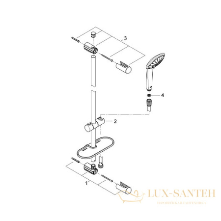 душевой гарнитур grohe euphoria 110 massage 27243001, хром