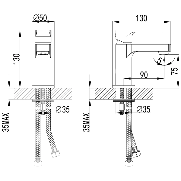 смеситель для раковины lemark plus grace lm1506с