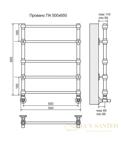 полотенцесушитель водяной terminus прованс 4670030725059 п5 500x650