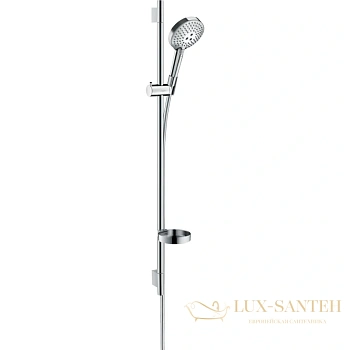 душевой набор hansgrohe raindance select s 27667000, 120 3jet powderrain со штангой 90 см, хром