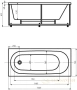 акриловая ванна aquatek оберон 160x70 obr160-0000026 с фронтальным экраном (слив слева)