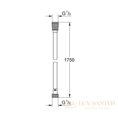 душевой шланг grohe silverflex 28388000 1750 мм, хром