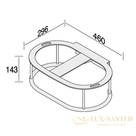 структура подвесная металлическая aet curvy цвет черный матовый a503v1105